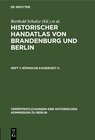 Buchcover Historischer Handatlas von Brandenburg und Berlin. Nachträge / Römische Kaiserzeit II