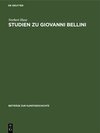 Buchcover Studien zu Giovanni Bellini
