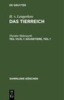 Buchcover H. v. Lengerken: Das Tierreich / Säugetiere, Teil 1