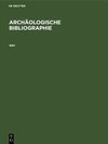 Buchcover Archäologische Bibliographie / 1960