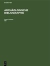 Buchcover Archäologische Bibliographie / 1981