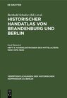 Buchcover Historischer Handatlas von Brandenburg und Berlin. Nachträge / Handelsstraßen des Mittelalters