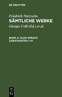 Buchcover Friedrich Nietzsche: Sämtliche Werke / Also sprach Zarathustra I–IV