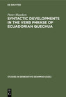 Buchcover Syntactic Developments in the Verb Phrase of Ecuadorian Quechua