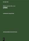 Buchcover UWG / Einleitung