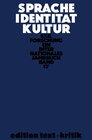 Buchcover Sprache - Identität - Kultur