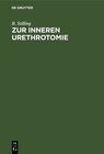 Buchcover Zur inneren Urethrotomie