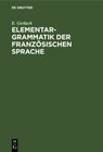 Buchcover Elementargrammatik der französischen Sprache