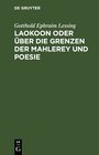 Buchcover Laokoon oder über die Grenzen der Mahlerey und Poesie