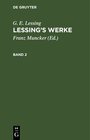 Buchcover G. E. Lessing: Lessing’s Werke / G. E. Lessing: Lessing’s Werke. Band 2