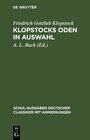 Buchcover Klopstocks Oden in Auswahl