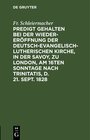 Buchcover Predigt gehalten bei der Wieder-Eröffnung der Deutsch-Evangelisch-Lutherischen Kirche, in der Savoy, zu London, am 16ten