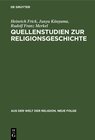 Buchcover Quellenstudien zur Religionsgeschichte