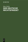 Buchcover Der deutsche Rechtsfriede?