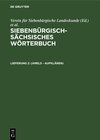 Buchcover Siebenbürgisch-Sächsisches Wörterbuch / (Amels - aufklären)