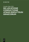 Buchcover De locatione conductione atque emphyteusi Graecorum