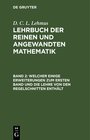 Buchcover D. C. L. Lehmus: Lehrbuch der reinen und angewandten Mathematik / Welcher einige Erweiterungen zum ersten Band und die L