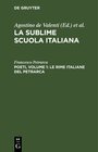 Buchcover La sublime scuola italiana / Poeti, Volume 1: Le rime italiane del Petrarca