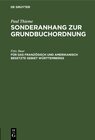 Buchcover Paul Thieme: Sonderanhang zur Grundbuchordnung / Für das französisch und amerikanisch besetzte Gebiet Württembergs