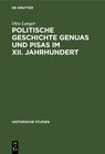 Buchcover Politische Geschichte Genuas und Pisas im XII. Jahrhundert