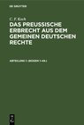 Buchcover C. F. Koch: Das preußische Erbrecht aus dem gemeinen deutschen Rechte / (Bogen 1–49.)