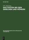 Buchcover Das Fasten bei den Griechen und Römern