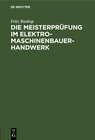 Buchcover Die Meisterprüfung im Elektro-Maschinenbauer-Handwerk