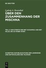Buchcover Ludwig A. Rosenthal: Über den Zusammenhang der Mischna / Vom Streite der Bet Schammai and Bet Hillel bis zu Rabbi Akiba