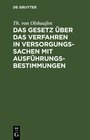 Buchcover Das Gesetz über das Verfahren in Versorgungssachen mit Ausführungsbestimmungen