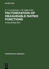 Buchcover Factorization of Measurable Matrix Functions