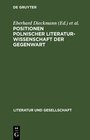 Buchcover Positionen polnischer Literaturwissenschaft der Gegenwart