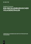 Buchcover Ein Mecklenburgischer Volkserzähler