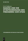 Buchcover Danzig und die Städteordnung des Freiherrn vom Stein