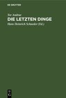 Buchcover Die Letzten Dinge