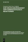 Buchcover Zur Druckabhängigkeit von Ionenaustauschreaktionen