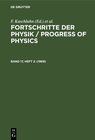 Buchcover Fortschritte der Physik / Progress of Physics / 1969