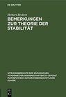 Buchcover Bemerkungen zur Theorie der Stabilität (Sitzungsberichte der Sächsischen Akademie der Wissenschaften zu Leipzig/ Mathema