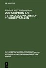 Buchcover Zur Sorption an Tetracalciumaluminathydroxysalzen