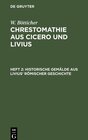 Buchcover Chrestomathie aus Cicero und Livius Heft 2 Historische Gemälde aus Livius' römischer Geschichte