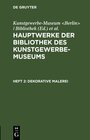 Buchcover Hauptwerke der Bibliothek des Kunstgewerbe-Museums / Dekorative Malerei