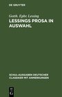 Buchcover Lessings Prosa in Auswahl