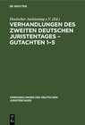 Buchcover Verhandlungen des Zweiten Deutschen Juristentages – Gutachten 1–5
