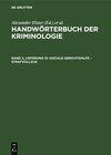 Buchcover Handwörterbuch der Kriminologie / Soziale Gerichtshilfe – Strafvollzug