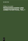 Buchcover Pensionskassen und Arbeitsvertrag, Teil 1
