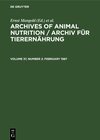 Buchcover Archives of Animal Nutrition / Archiv für Tierernährung / February 1987