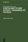 Buchcover Fortschritte der Physik / Progress of Physics / 1979
