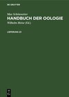 Buchcover Max Schönwetter: Handbuch der Oologie / Max Schönwetter: Handbuch der Oologie. Lieferung 23