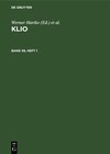 Buchcover Klio / Klio. Band 59, Heft 1