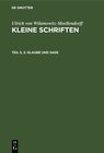 Buchcover Glaube und Sage