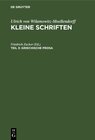 Buchcover Griechische Prosa